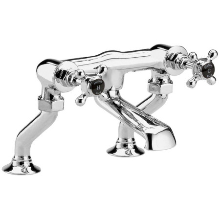 Hudson Reed Topaz Crosshead Hexagonal Black Bath Filler