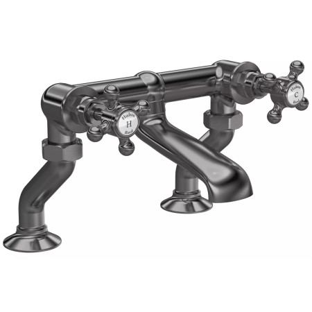 Hudson Reed Topaz Crosshead Hexagonal Brushed Pewter Bath Filler