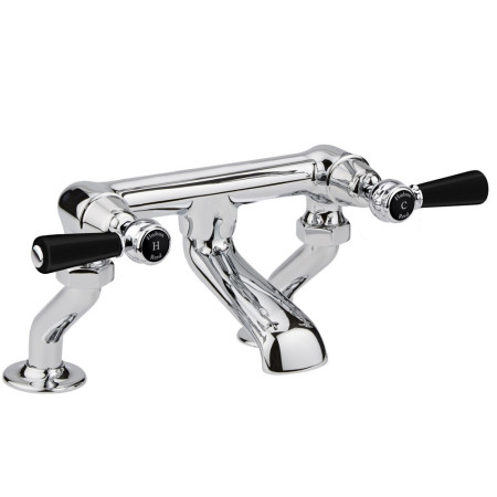Hudson Reed Topaz Lever Dome Black Bath Filler