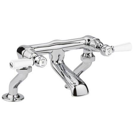 Hudson Reed Topaz Lever Dome White Bath Filler