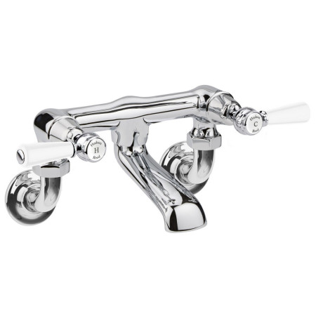 Hudson Reed Topaz Lever Dome White Wall Mounted Bath Filler