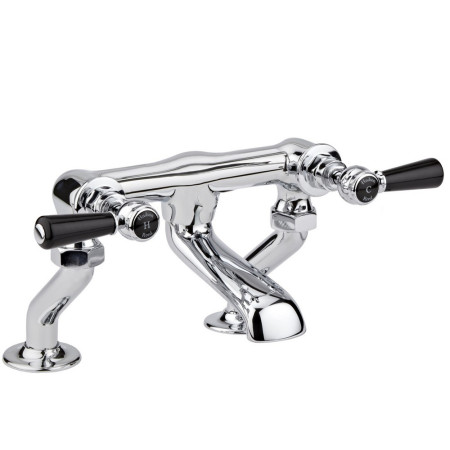 Hudson Reed Topaz Lever Hexagonal Black Bath Filler