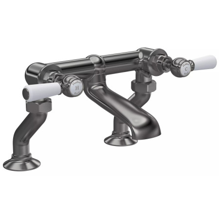 Hudson Reed Topaz Lever Hexagonal Brushed Pewter Bath Filler