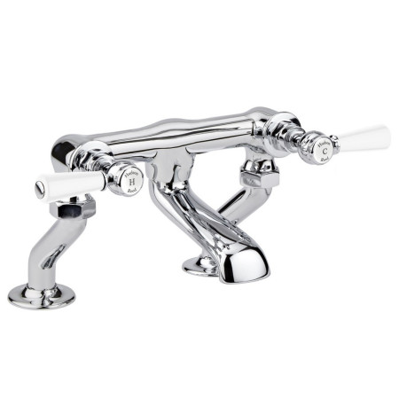 Hudson Reed Topaz Lever Hexagonal White Bath Filler