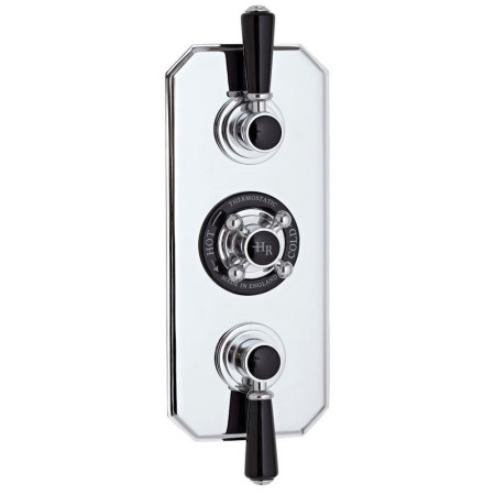 Hudson Reed Topaz Triple Concealed Shower Valve with Black Ceramic