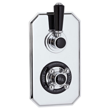 Hudson Reed Topaz Twin Concealed Shower Valve with Black Ceramic
