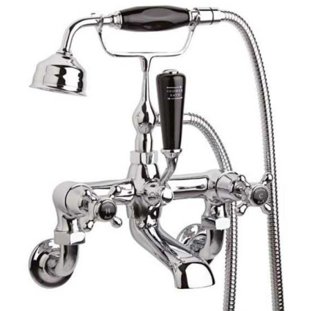 Hudson Reed Topaz Wall Mounted Dome Bath Shower Mixer (Black Indices)