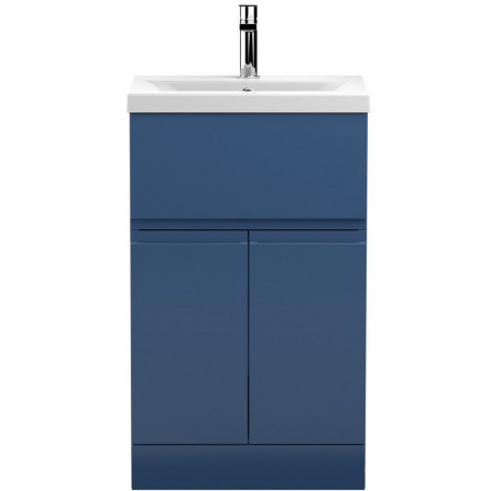Hudson Reed Urban Floor Standing 500mm 2 Door 1 Drawer Vanity Unit Blue