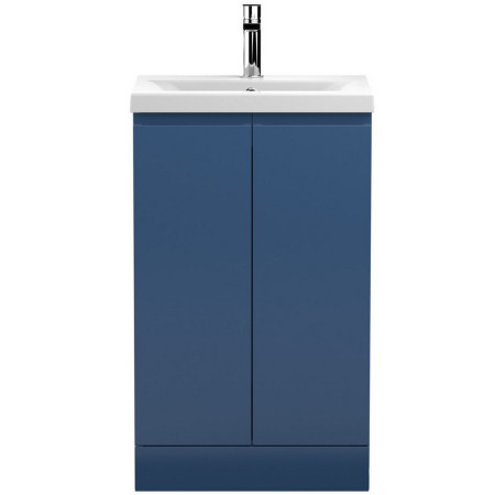 Hudson Reed Urban Floor Standing 500mm 2 Door Vanity Unit Satin Blue