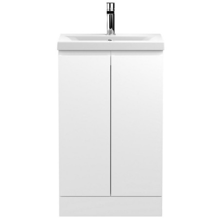 Hudson Reed Urban Floor Standing 500mm 2 Door Vanity Unit Satin White