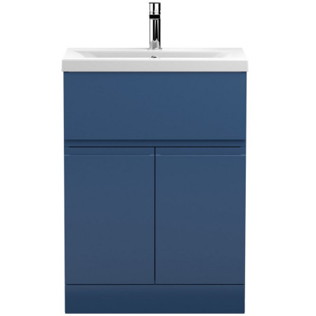 Hudson Reed Urban Floor Standing 600mm 2 Door 1 Drawer Vanity Unit Blue