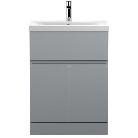 Hudson Reed Urban Floor Standing 600mm 2 Door 1 Drawer Vanity Unit Grey