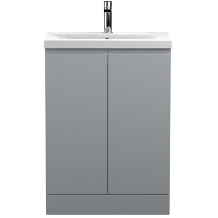 Hudson Reed Urban Floor Standing 600mm 2 Door Vanity Unit Satin Grey