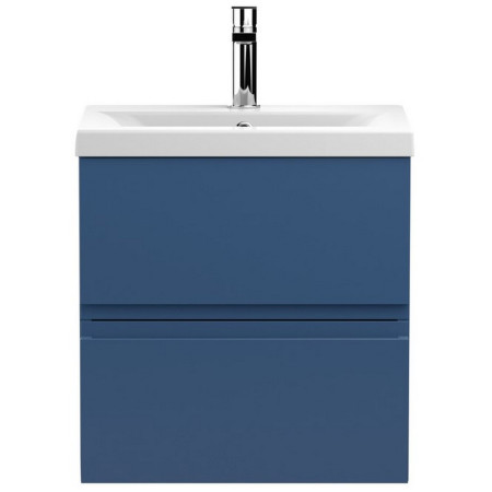 Hudson Reed Urban Wall Hung 500mm 2 Drawer Vanity Unit Blue