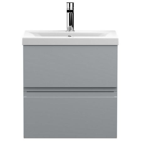 Hudson Reed Urban Wall Hung 500mm 2 Drawer Vanity Unit Grey