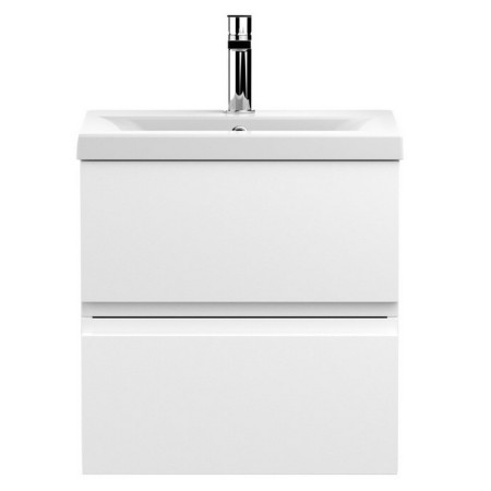 Hudson Reed Urban Wall Hung 500mm 2 Drawer Vanity Unit White