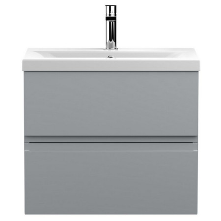 URB204A Hudson Reed Urban Wall Hung 600mm 2 Drawer Vanity Unit Grey