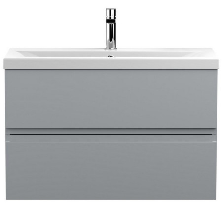 Hudson Reed Urban Wall Hung 800mm 2 Drawer Vanity Unit Grey