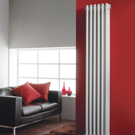 HX308 Hudson Reed Wall Mounted Colosseum Radiator 1500 x 287mm White (3)