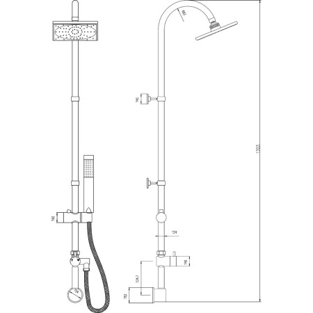 A3116 Hudson Reed Worth Shower Kit with Concealed Outlet Elbow and Diverter (2)