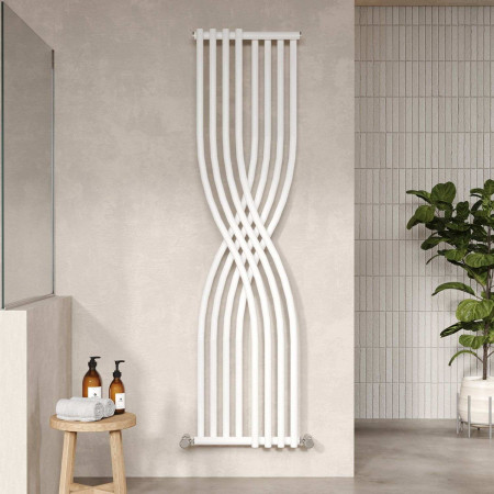 HLW94 Hudson Reed Xcite Designer Gloss White Radiator Lifestyle