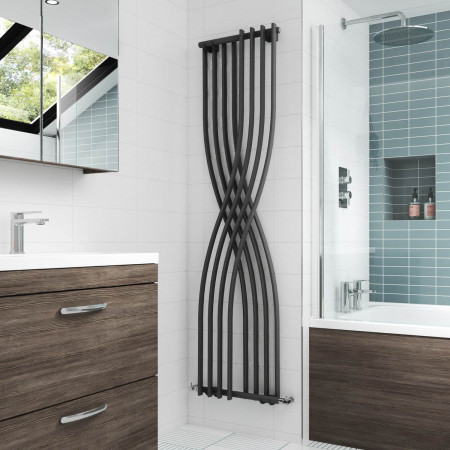 HLA94 Hudson Reed Xcite Designer Radiator Anthracite Lifestyle