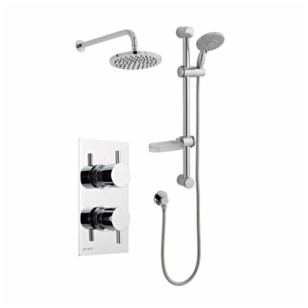 SHO002PL/SHO080DE/SHO092OE/SHO083DE K-Vit Kartell Plan thermostatic concealed shower with fixed and adjustable heads (1)