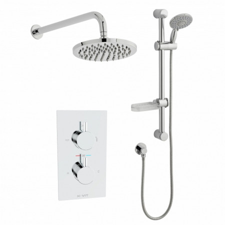 K Vit Kartell Plan Thermostatic Concealed Shower with Fixed and Adjustable Heads