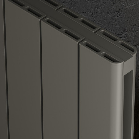 ALRAD-17-615-GY Kartell Allegro 575 x 1420mm Grey Double Panel Horizontal Radiator Closeup
