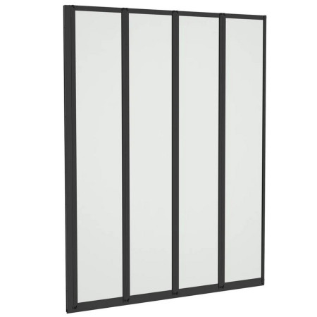 Kartell Aqualux 1400 x 840mm Four Fold 3mm Bath Screen in Black