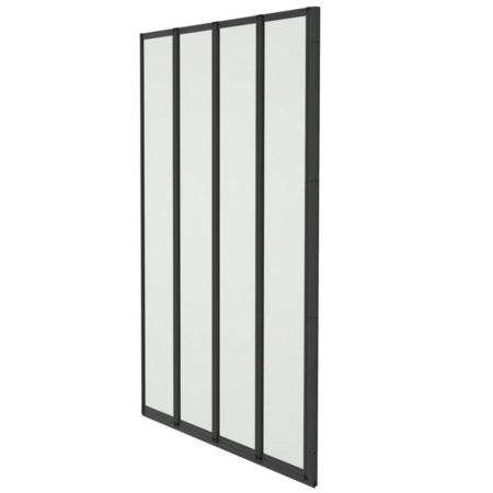 AQ4FBLK Kartell Aqualux 1400 x 840mm Four Fold 3mm Bath Screen in Black Cut Out