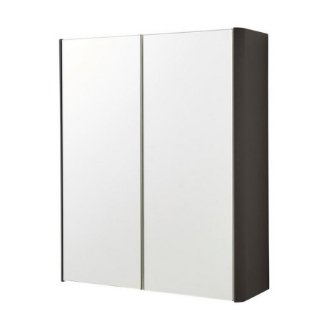 ARC500MIR-G Kartell Arc 500mm Mirror Cabinet Matt Graphite (1)