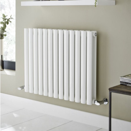 Kartell Aspen White Horizontal Double Panel Designer Radiator