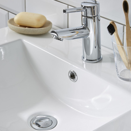 0FTAP01 Kartell Aztec Chrome Mono Basin Mixer with Waste (2)