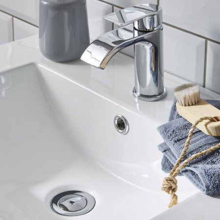 0FTAP11 Kartell Bella Chrome Mono Basin Mixer with Waste Lifestyle