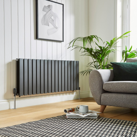 Kartell Boston Double Radiator 600 x 1470mm in Anthracite