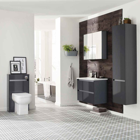 Kartell City Bathroom Furniture in Storm Grey Gloss Lifestyle Image