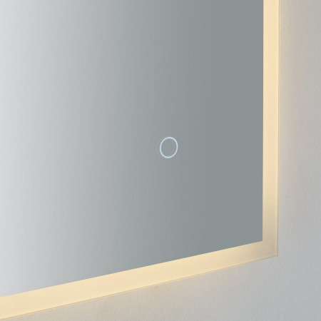 AV5070 Kartell Clearlook Avening 500 x 700mm Rectangular Mirror Button Closeup
