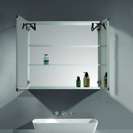 BA7080 Kartell Clearlook Badminton 700 x 800mm Mirror Cabinet (3)