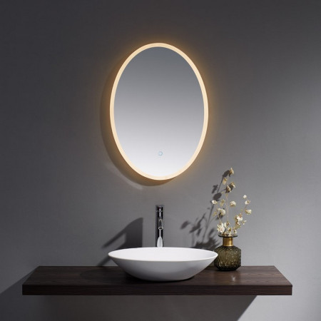 BUO7050W Kartell Clearlook Burleigh 500 x 700mm Oval LED Mirror Lifestyle