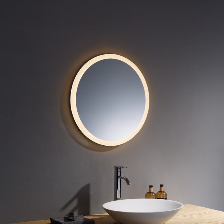 BUW60 Kartell Clearlook Burleigh 600mm Rounded LED Mirror Lifestyle