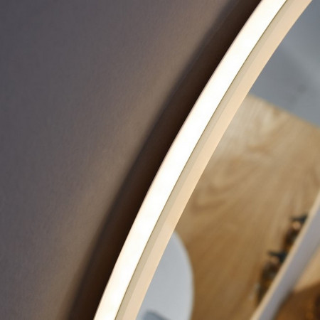 BUW60 Kartell Clearlook Burleigh 600mm Rounded LED Mirror Top View