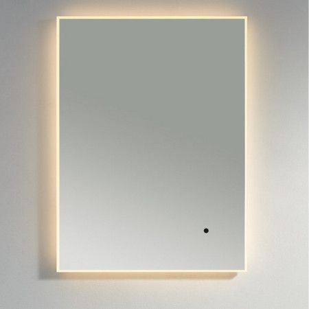 KI6080 Kartell Clearlook Kingham 600 x 800mm Rectangular Mirror Corner Front View