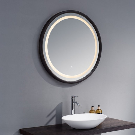 MOW85 Kartell Clearlook Montpellier 850mm Rounded Oak Mirror (1)