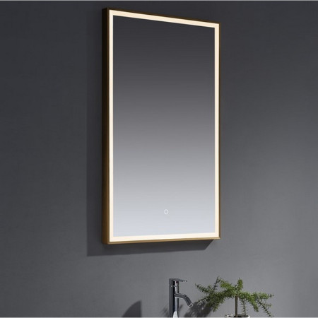 WI1060 Kartell Clearlook Winchcombe 1000 x 600mm Brushed Brass Rectangular Mirror (2)