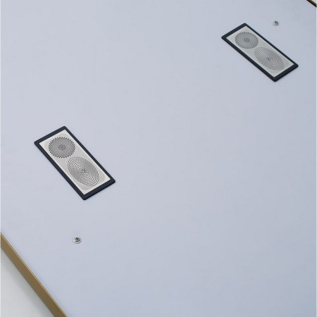 WI1060 Kartell Clearlook Winchcombe 1000 x 600mm Brushed Brass Rectangular Mirror (3)