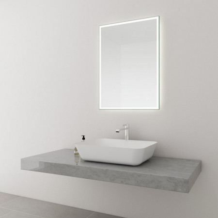 WO6080 Kartell Clearlook Woodchester 600 x 800mm Rectangular Mirror Side View