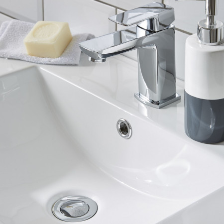 0FTAP21 Kartell Culture Chrome Mono Basin Mixer with Waste (2)