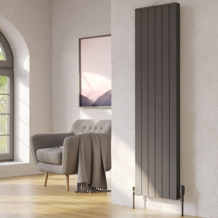 Kartell Edmonton 1775 x 396mm Grey Vertical Radiator