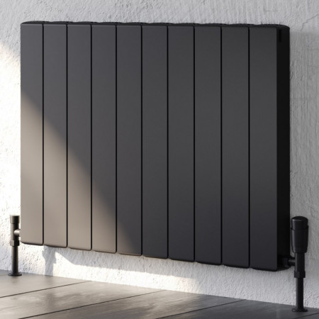 Kartell Edmonton 575 x 1116mm Black Horizontal Radiator